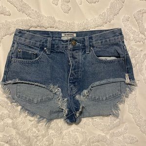 Denim shorts